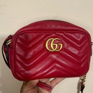 Gucci Calfskin Matelasse Mini GG Marmont bag